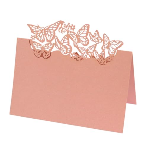 iSpchen 50 Stück Tischkarten gefaltete Namenskarten Papiertischkarte mit ausgehöhltem Schmetterling für Hochzeit Urlaub Feier Bankett Einladung,Rosa iSpchen 50 Stück Tischkarten gefaltete Namenskarten Papiertischkarte mit ausgehöhltem Schmetterling für Hochzeit Urlaub Feier Bankett Einladung,Rosa von iSpchen