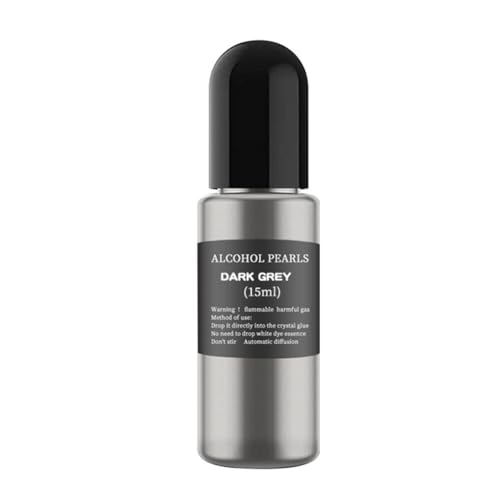 iSpchen Epoxidharz Farbe für DIY Schmuckherstellung, Epoxy Resin Kunst, Harz Gießen - Konzentrierte Harzfarben für Kunstharz, Kunsthandwerk,Dunkelgrau 15 ml von iSpchen