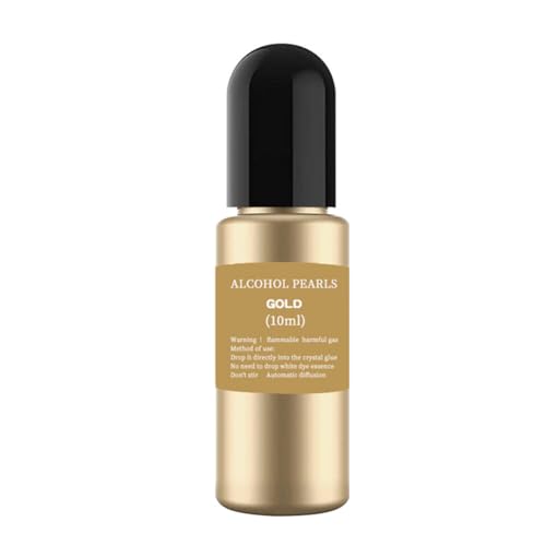 iSpchen Epoxidharz Farbe für DIY Schmuckherstellung, Epoxy Resin Kunst, Harz Gießen - Konzentrierte Harzfarben für Kunstharz, Kunsthandwerk,Gold 10ml von iSpchen