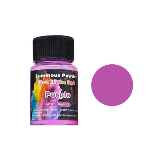 iSpchen Fluoreszierende Pulver Nachtleuchtende Pigmente Perfek für Epoxidharz Sicheres ungiftiges Fluoreszenzmittel für Schleim, Nägel, Acrylfarbe, Kunst, Basteln,Lila Pulver 20g/Flasche iSpchen Fluoreszierende Pulver Nachtleuchtende Pigmente Perfek für Epoxidharz Sicheres ungiftiges Fluoreszenzmittel für Schleim, Nägel, Acrylfarbe, Kunst, Basteln,Lila Pulver 20g/Flasche von iSpchen