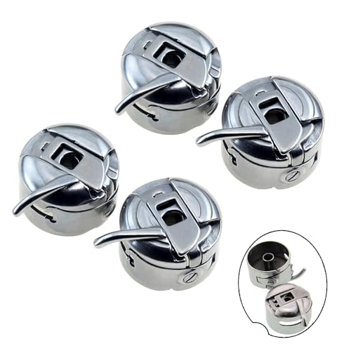 iSuperb 4 Stücke Nähmaschinen Spulenkapsel bobbin case Edelstahl Spulenkapsel für Frontlader Maschinen der Klasse 15 iSuperb 4 Stücke Nähmaschinen Spulenkapsel bobbin case Edelstahl Spulenkapsel für Frontlader Maschinen der Klasse 15 von iSuperb