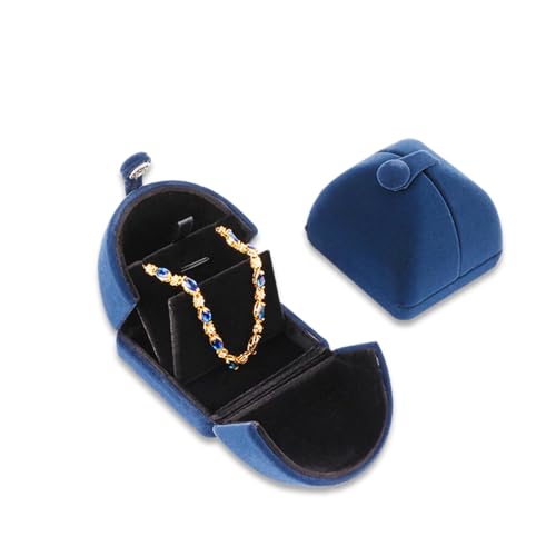 iSuperb Anhänger Halskette Boxen Multifunktionale Schmuckschatulle, Premium Flanell Schmuck Geschenkverpackung Jewelry Box für Ring/Armreif/Halskette, 10x10x3cm von iSuperb
