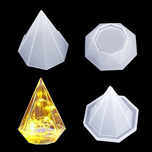 iSuperb Epoxidharz Silikonform Dose Pyramide Schachtel Resin Form Schale mit Deckel Resin Mold Schmuckbox Aufbewahrungsbox von Schmuck für DIY Handwerk von iSuperb