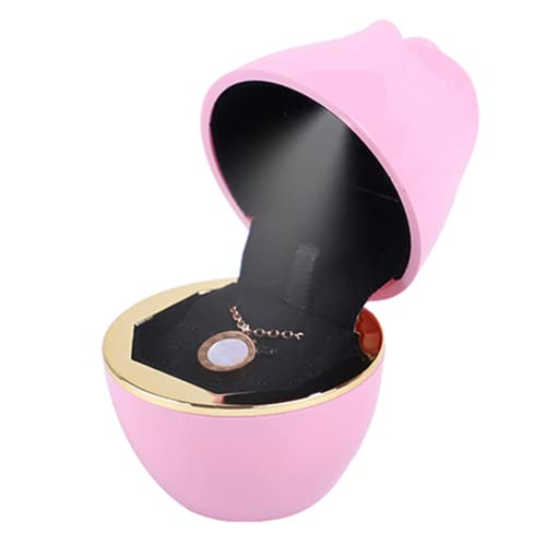 iSuperb LED Anhänger Boxen Schmuckkästen Halskette Armband Aufbewahrungshalter Ringbox mit Lichtern Schmuck Geschenkboxen Necklace Boxes für Frauen (Rosa) von iSuperb