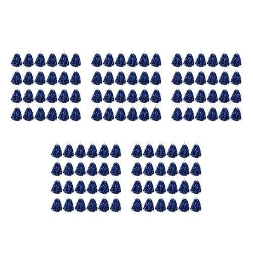 iToQ Cheerleader-Pompons, Metallfolie, Cheerleader-Pompons mit Kunststoffgriff, für Erwachsene und Kinder, Cheerleader, Blau, 120 Stück von iToQ