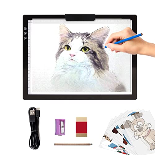 A4 kabellose Leuchttisch mit innovativem Ständer und Clip,wiederaufladbare,akkubetriebene Leuchtplatte,stufenlos dimmbar,6 Helligkeitsstufen,kabellose lichtpad zum Zeichnung,Skizzierung,Animation A4 kabellose Leuchttisch mit innovativem Ständer und Clip,wiederaufladbare,akkubetriebene Leuchtplatte,stufenlos dimmbar,6 Helligkeitsstufen,kabellose lichtpad zum Zeichnung,Skizzierung,Animation von iVAOOZE