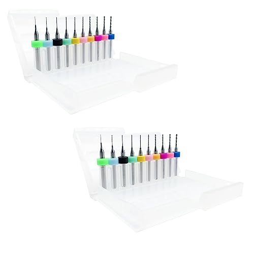 iYueMps 20 Stück PCB Bohrer Set 0.1mm – 1mm Wolframstahl Micro Bohrer Set für PCB 3D-Drucker CNC-Gravur Präzisionsbohrer Schmuck Bohrwerkzeuge iYueMps 20 Stück PCB Bohrer Set 0.1mm – 1mm Wolframstahl Micro Bohrer Set für PCB 3D-Drucker CNC-Gravur Präzisionsbohrer Schmuck Bohrwerkzeuge von iYueMps