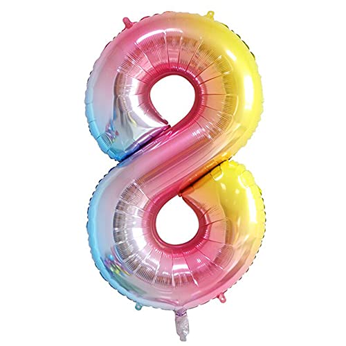 iZhuoKe Luftballon Zahlen,Riesenzahl 100cm,Luftballon Zahlen Dekoration,40 Zoll Folienballon Riesenzahl Zahlenballon für Geburtstag, Hochzeit,Jubiläum Party Dekoration(Zahl 8) von iZhuoKe