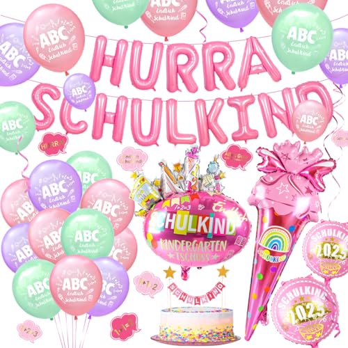 iZoeL SCHULKIND Deko Einschulung Deko Mädchen, HURRA SCHULKIND Girlande 2025 Folienballon Zuckertüte Folienballon SCHULKIND Folienballon 15 Luftballon 16 Konfetti Schulanfang Schuleinführung Deko iZoeL SCHULKIND Deko Einschulung Deko Mädchen, HURRA SCHULKIND Girlande 2025 Folienballon Zuckertüte Folienballon SCHULKIND Folienballon 15 Luftballon 16 Konfetti Schulanfang Schuleinführung Deko von iZoeL