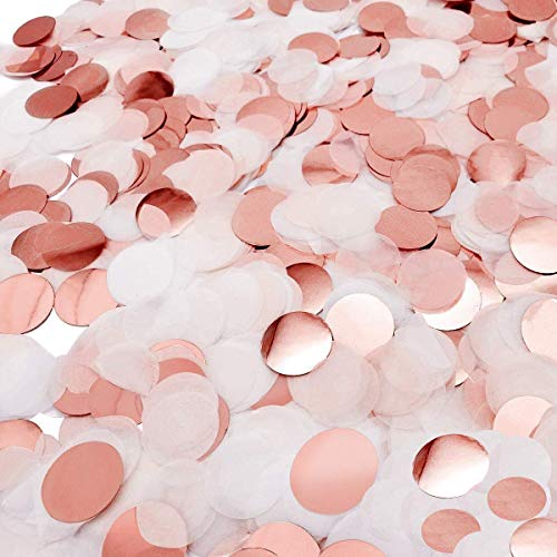 iZoeL Konfetti Rosegold Punkte Dot Streudeko Tisch Deko für Geburtstag Hochzeit Party Dekoration (Rosegold 140g) von iZoeL