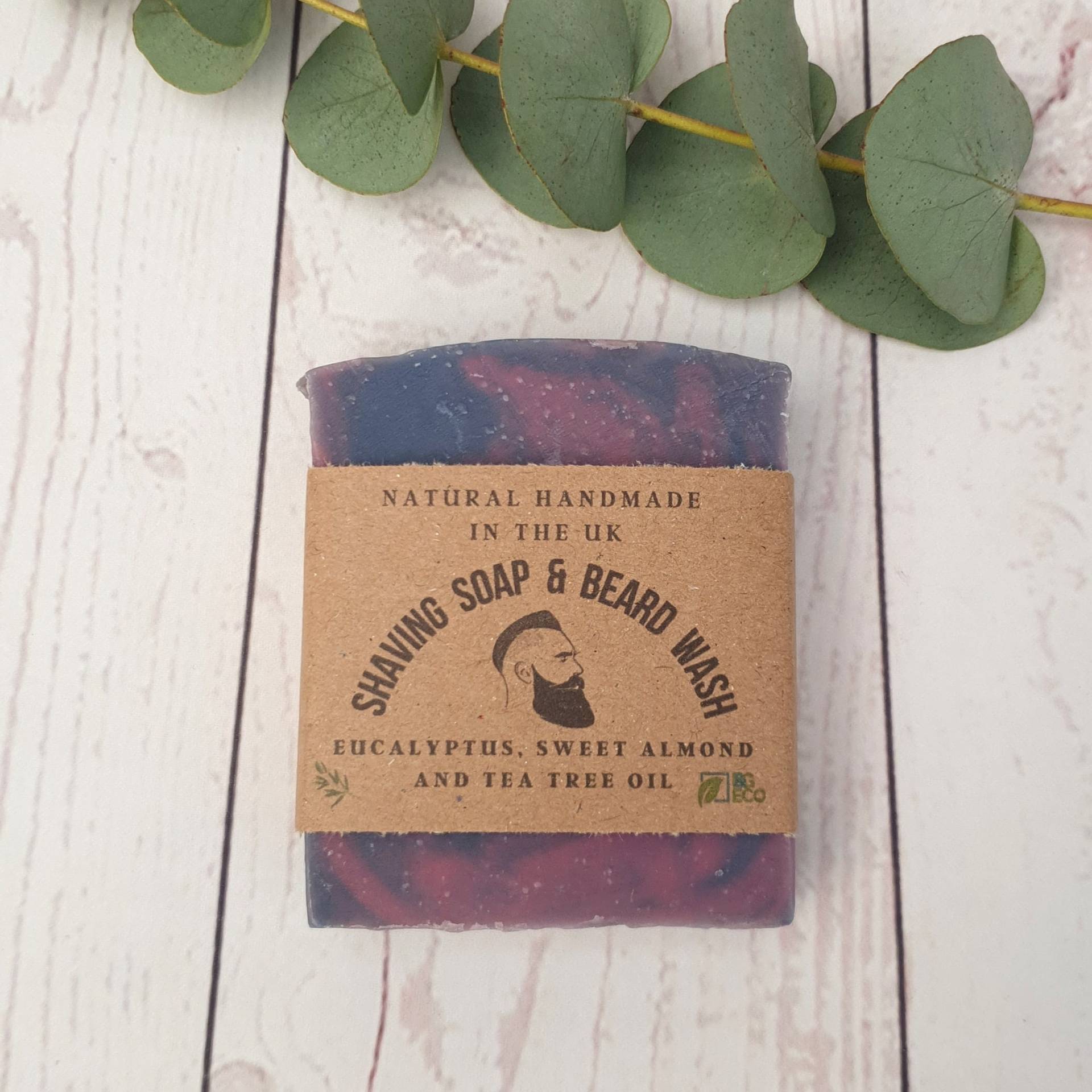Umweltfreundliche Geschenkbox Für Ihn Natürliche Handgefertigte Rasierseife Aus Großbritannien & Bartwaschseife + Sisalseife. Seife Geschenk-Set von iandgeco