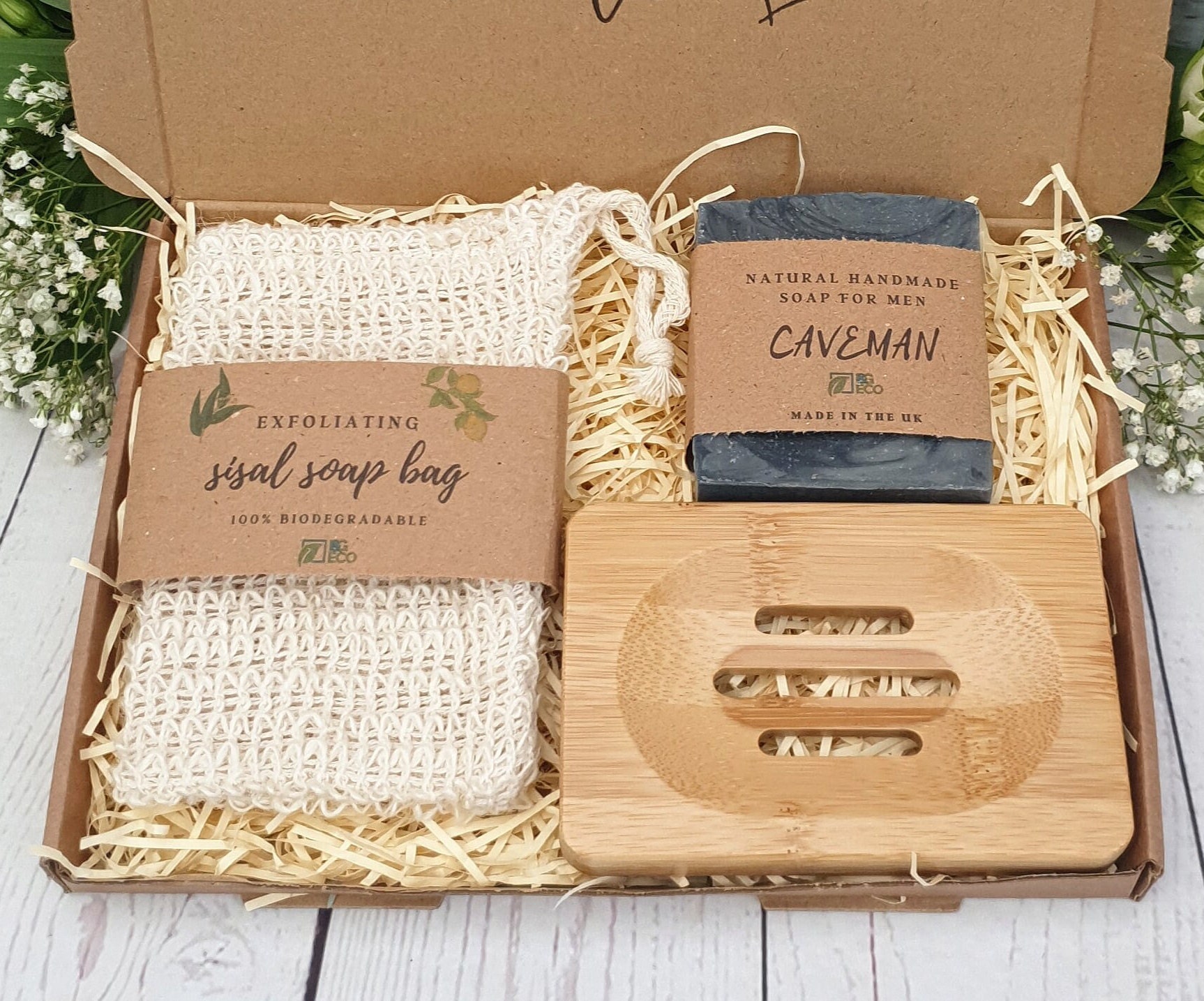 Umweltfreundliches Geschenk Für Ihn. Natürliche Handgemachte Uk Seife Geschenkbox Männer. Nachhaltiges Geschenkset Zum Jahrestag von iandgeco