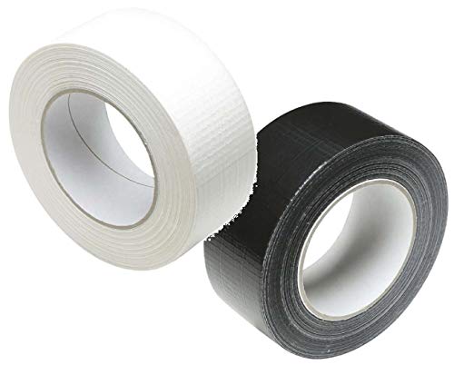 iapyx 2 Rollen Klebeband Gewebeband Panzerband Panzertape 50m X 48mm schwarz & weiss von iapyx