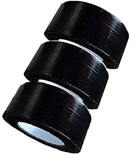 iapyx 3 Rollen Klebeband Gewebeband 50 m x 48 mm SCHWARZ - Panzerband Steinband Gaffa Tape Reparaturband (Schwarz, 3 Rollen) von iapyx