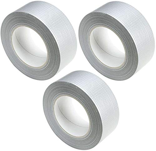 3 Rollen Klebeband Gewebeband Panzerband Panzertape 50m X 48mm silber (Silber, 3 Rollen sillber) von iapyx