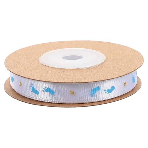 ibasenice 1 Rolle Gold Stempelband Geschenkband für Babys DIY Geschenkband Geschenkband Süßes Geschenkband Geburtstagsband Geschenkband zum Geburtstag Polyester Sky-blue von ibasenice