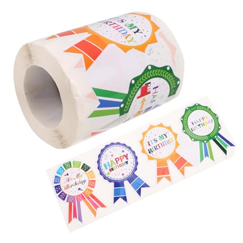 ibasenice 1 Rollen Happy Birthday Aufkleber für Selbstklebende Sticker für Karten und Dekoration und Vielseitig Einsetzbar Einzigartiges Design für Jede Geburtstagsfeiern und Kreative Diy ibasenice 1 Rollen Happy Birthday Aufkleber für Selbstklebende Sticker für Karten und Dekoration und Vielseitig Einsetzbar Einzigartiges Design für Jede Geburtstagsfeiern und Kreative Diy von ibasenice