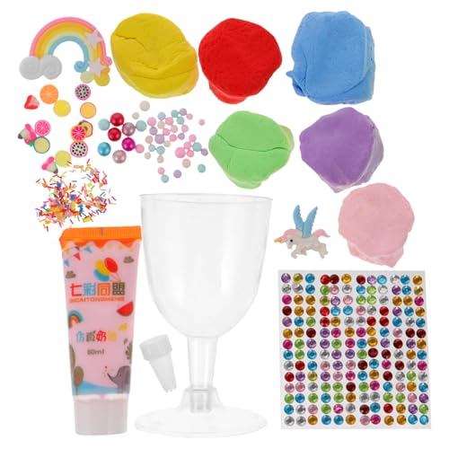 ibasenice Polymer Clay Set Kinder Modelliermasse Kit Eisbecher Ton Material Spielzeug von ibasenice