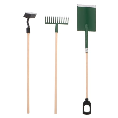ibasenice 1 Satz Mini Gartenwerkzeug Set für Teiliges Zubehör mit Harke und Rechen für Kreative Gartenarbeit und Miniaturgärten Robust und Langlebig Fördert Fantasie und Lernen von ibasenice