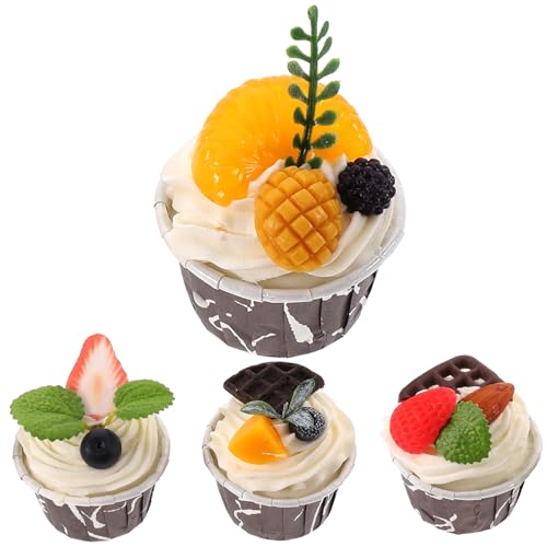 ibasenice 1 Satz Simuliertes Weiches Kunstei Künstliche Kuchen Gefälschte Kuchen Gefälschter Kuchen Dessert-modelle Künstliche Dessertdekoration Requisiten Für Den Dessertladen Pu 4 Stück von ibasenice