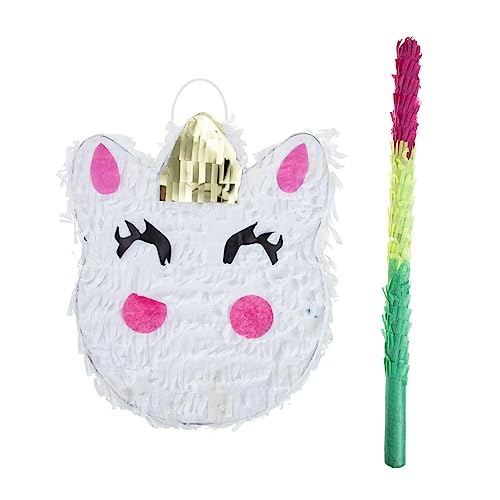ibasenice 1 Satz Unicorn Pinata für Kindergeburtstag Handgemachte Piñata aus Papier Gefüllt mit Süßigkeiten für Lustige Fiesta Partydekoration Vielseitig Einsetzbar Innenräumen Freien von ibasenice