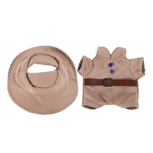 ibasenice 1 Set Puppenkleidung Puppe Puppenkostüm Puppe Kleiner Overall Zarte Puppenkleidung Puppenkleidungszubehör Puppenoverall Kleidung Puppenzubehör Polyester Khaki von ibasenice