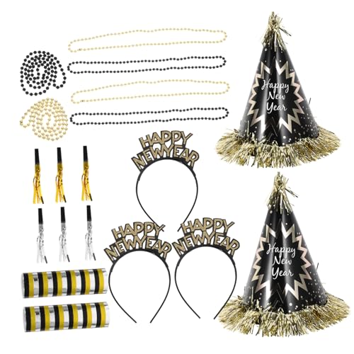 ibasenice 1 Silvester Partyhüte Für Erwachsene Papier Silvester Party Stirnband Schwarzes Silvester Dekorationsmaterial ibasenice 1 Silvester Partyhüte Für Erwachsene Papier Silvester Party Stirnband Schwarzes Silvester Dekorationsmaterial von ibasenice