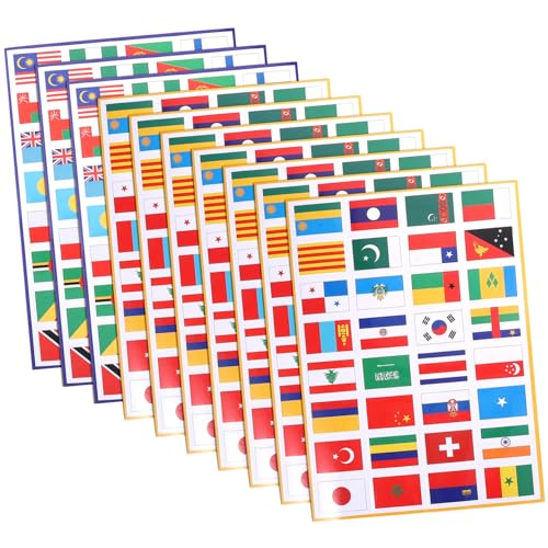 ibasenice 10 Blatt Weltflaggen Aufkleber Dekorative Flaggen Sticker für Sportveranstaltungen und Langlebig für Gesichts und Körperdekoration Internationale Wettbewerbe ibasenice 10 Blatt Weltflaggen Aufkleber Dekorative Flaggen Sticker für Sportveranstaltungen und Langlebig für Gesichts und Körperdekoration Internationale Wettbewerbe von ibasenice