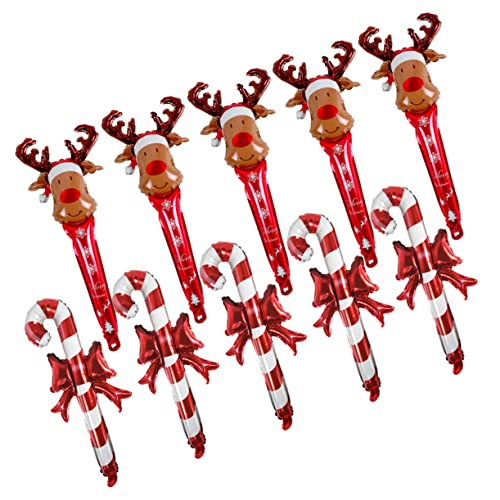 ibasenice 10 Stück Aufblasbare Stangenkrückenballon Partyzubehör für Stabballons Weihnachten Rentier-Ballons deko luftballons Aluminiumfolienballons Weihnachtsballons ibasenice 10 Stück Aufblasbare Stangenkrückenballon Partyzubehör für Stabballons Weihnachten Rentier-Ballons deko luftballons Aluminiumfolienballons Weihnachtsballons von ibasenice