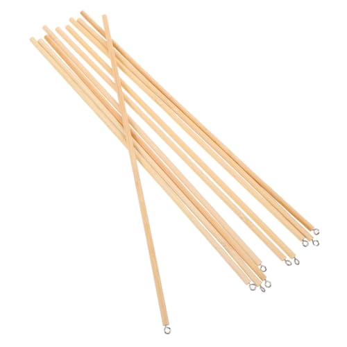 ibasenice 10 Stück Handpuppen-Joystick Holzstäbchen zum Basteln Marionettenarmstangen Puppenspiel-Steuerungstool Massivholzstab Steuerstange für die Bewegung des Puppenarms Metall Khaki von ibasenice