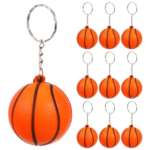 ibasenice 10 Stück Mini-Basketball-Schlüsselanhänger Kreative Schlüsselanhänger Souvenir-Anhänger Für Spieler Sportler Jungen Teamkollegen (Orange) von ibasenice