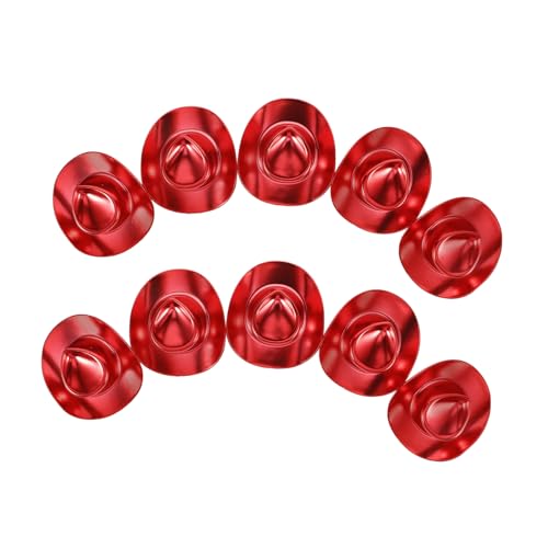 ibasenice 10 Stück Mini Cowboy Hüte Kleine Dekorative Puppenhüte DIY Bastelzubehör für Party Geburtstag Hochzeit Wiederverwendbare Miniatur Hüte für Puppendekoration von ibasenice