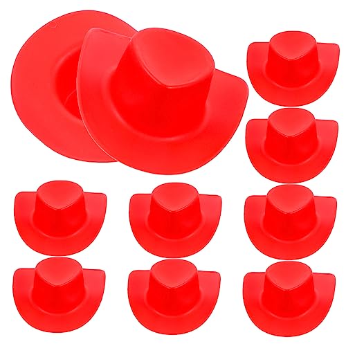 ibasenice 10 Stück Mini-Western-Cowboyhut Mini-Craft-Hüte westliche Hüte Miniatur-Puppenhüte Cowgirl-Hut cowboyhut Puppenhut Hut für Puppenzubehör Mini-Hüte kleine Hüte Plastik rot ibasenice 10 Stück Mini-Western-Cowboyhut Mini-Craft-Hüte westliche Hüte Miniatur-Puppenhüte Cowgirl-Hut cowboyhut Puppenhut Hut für Puppenzubehör Mini-Hüte kleine Hüte Plastik rot von ibasenice
