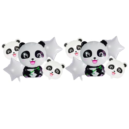 ibasenice 10 Stück Panda Luftballon Teiliges mit Weißen Sternen und Panda Design für Kindergeburtstag Hochzeiten Babypartys und Festliche Dekorationen von ibasenice