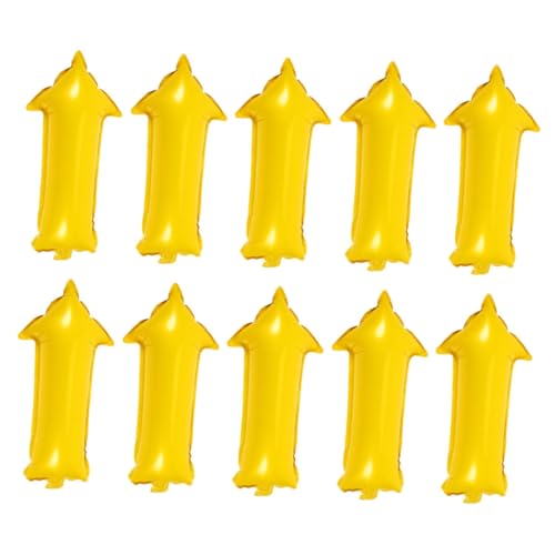 ibasenice 10 Stück Pfeilballon Tag Konfetti Girlande Party Kanister Neon gelbe ballons hochzeit deko Hochzeitsfeier Pfeilförmige Folienballons Brautduschenballons -Aluminiumfolie Golden von ibasenice