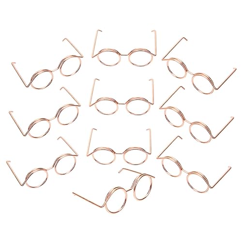 ibasenice 10 Stück Puppenbrillen Puppenkleidung Mini Swift Sonnenbrillen Zubehör Puppen Babypuppe Dekorative Brillen Dekore Puppensonnenbrillen Puppendekor Puppenbrillen Metall von ibasenice