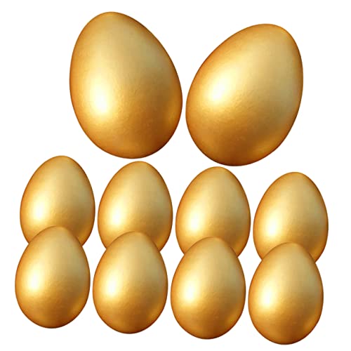 ibasenice 10 Stück Teiliges Holz Ostereier Goldfarben DIY Osterdeko Handgefertigt Sicher Robust für Fenster Schreibtisch Regal Ostern ibasenice 10 Stück Teiliges Holz Ostereier Goldfarben DIY Osterdeko Handgefertigt Sicher Robust für Fenster Schreibtisch Regal Ostern von ibasenice