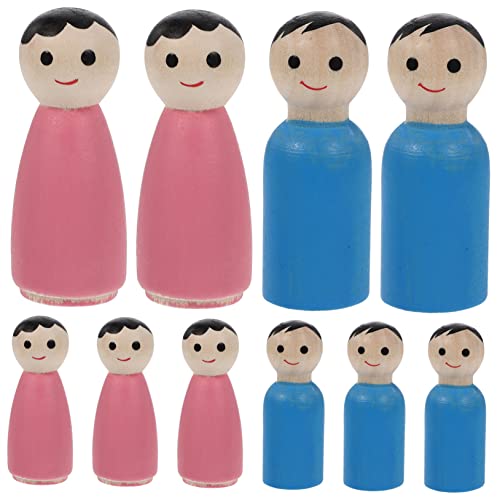 ibasenice 10 Stück Teiliges Holzfiguren für DIY Puppen zum Bemalen und Dekorieren Zubehörteile für Kreative Bastelprojekte und Spielzimmergestaltung von ibasenice