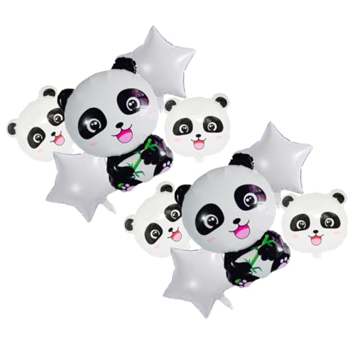 ibasenice 10 Stück Teiliges Panda Folienballon Kreative Cartoon Deko für Kindergeburtstag Babyparty und Mehr aus Hochwertigem Aluminium Sicher und Ansprechend von ibasenice