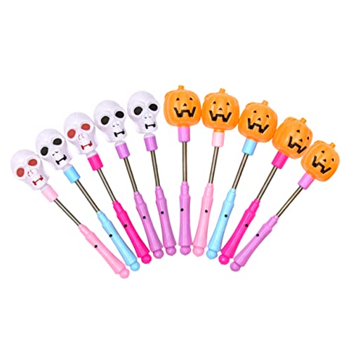 ibasenice 10 Teiliger Halloween Leuchtstab Halloween Kürbis Dekorations Bastelset Halloween Quetschspielzeug Kürbisstift Animatronics Kürbis Halloween Korb Für Leuchtenden Kürbis LED von ibasenice