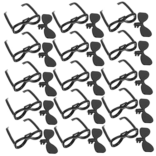 ibasenice 100 Stück Mini- Mini-Bierkrüge Bachelorette Mini-Puppen für kinderspielzeug Mini-Gläser zum Basteln Mini-Brille für Puppen Plastik Black von ibasenice