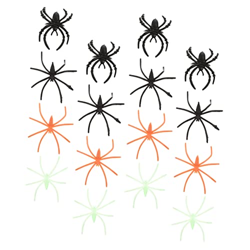 ibasenice 100st Spinnenverzierung Dekorative Spinne Im Dunklen Halloween-ring Leuchten Mini Gefälschte Spinnen Blinkende Halloween-ringe Spinnen Konfetti Geschenk Leuchtend Spielzeug Plastik von ibasenice