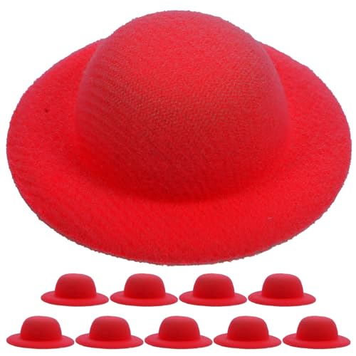 ibasenice 10St Mini-Strohhut Mini-Cowboyhüte zum Basteln winzige formelle Hüte Mini-Weihnachtsschmuck Kleiner Zylinder Mini-Puppenhüte Mini-Hausmütze Puppenmütze selber Machen Flanell rot ibasenice 10St Mini-Strohhut Mini-Cowboyhüte zum Basteln winzige formelle Hüte Mini-Weihnachtsschmuck Kleiner Zylinder Mini-Puppenhüte Mini-Hausmütze Puppenmütze selber Machen Flanell rot von ibasenice