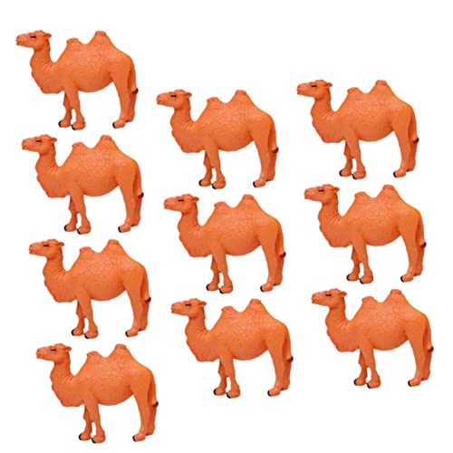 ibasenice 10st Kamelpuppenverzierung Haushaltsdekoration Dekoration Spielzeuge Lebensechte Kamelmodelle Kamelspielzeug Tischdekorationen Kamelfiguren Kind Requisiten Miniatur PVC von ibasenice