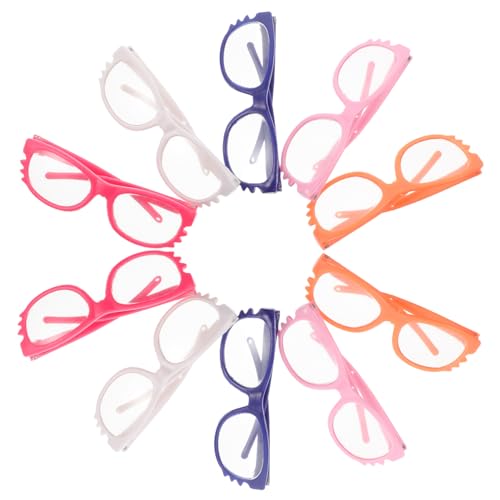 ibasenice 10st Puppe Brille Puppe Weihnachtsfeier Requisiten Mini- Zum Basteln Fake-Brille Für Kinderpuppe Puppenbrille Haustier Brille Kostümzubehör Für Minipuppen Plastik von ibasenice