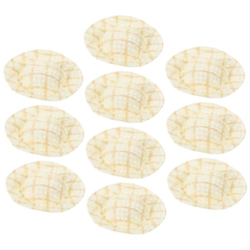 ibasenice 10stücke Miniatur Hüte Gewebte Puppenhüte Woven Craft Hats Für -Dekoration Mini Hüte Für Bastelprojekte Und Haaraccessoires Langlebig Und Dekorativ von ibasenice
