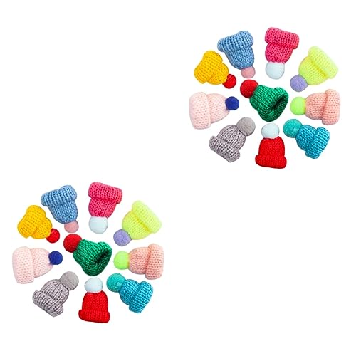 ibasenice 110 Stk Minihut Für Puppen Weihnachtliche Weinflaschendekoration Weihnachtsstrumpf Mini-puppenmütze Weihnachtspuppe Handwerk Dekoration Weihnachtspuppenhut Bommel Füllstoff von ibasenice
