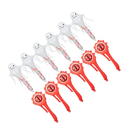 ibasenice 12 Stück Halloween Augenballon Sticks Aufblasbare Grusel Deko für Partys Sticks zur Raumgestaltung Geeignet für Halloween Feiern von ibasenice