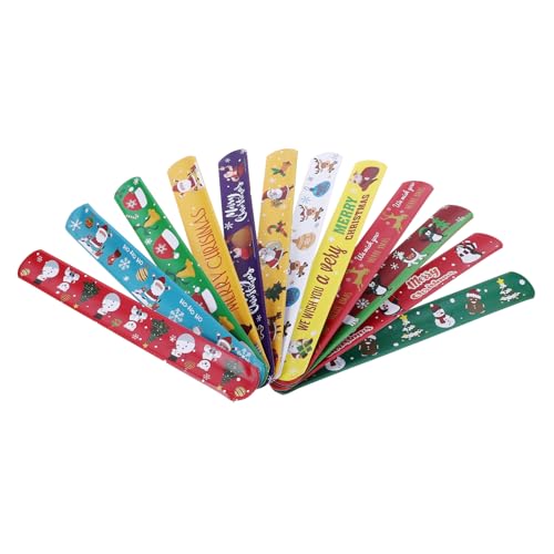 ibasenice 12 Stück Party Weihnachten Dekorationen Ornamente Girlande weihnachtsmotiv weihnachtsarmband weihnachtsdeko weihnachtsdeko weihnachtsfeier versorgung Weihnachtsarmbänder PVC von ibasenice