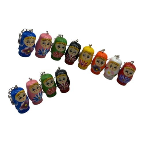 ibasenice 12 Stück Teiliges Holz Schlüsselanhänger Bunte Handbemalte Nistpuppen Anhänger Langlebiges Holzkunstwerk Zufälliger Stil als und Dekoratives Accessoire ibasenice 12 Stück Teiliges Holz Schlüsselanhänger Bunte Handbemalte Nistpuppen Anhänger Langlebiges Holzkunstwerk Zufälliger Stil als und Dekoratives Accessoire von ibasenice